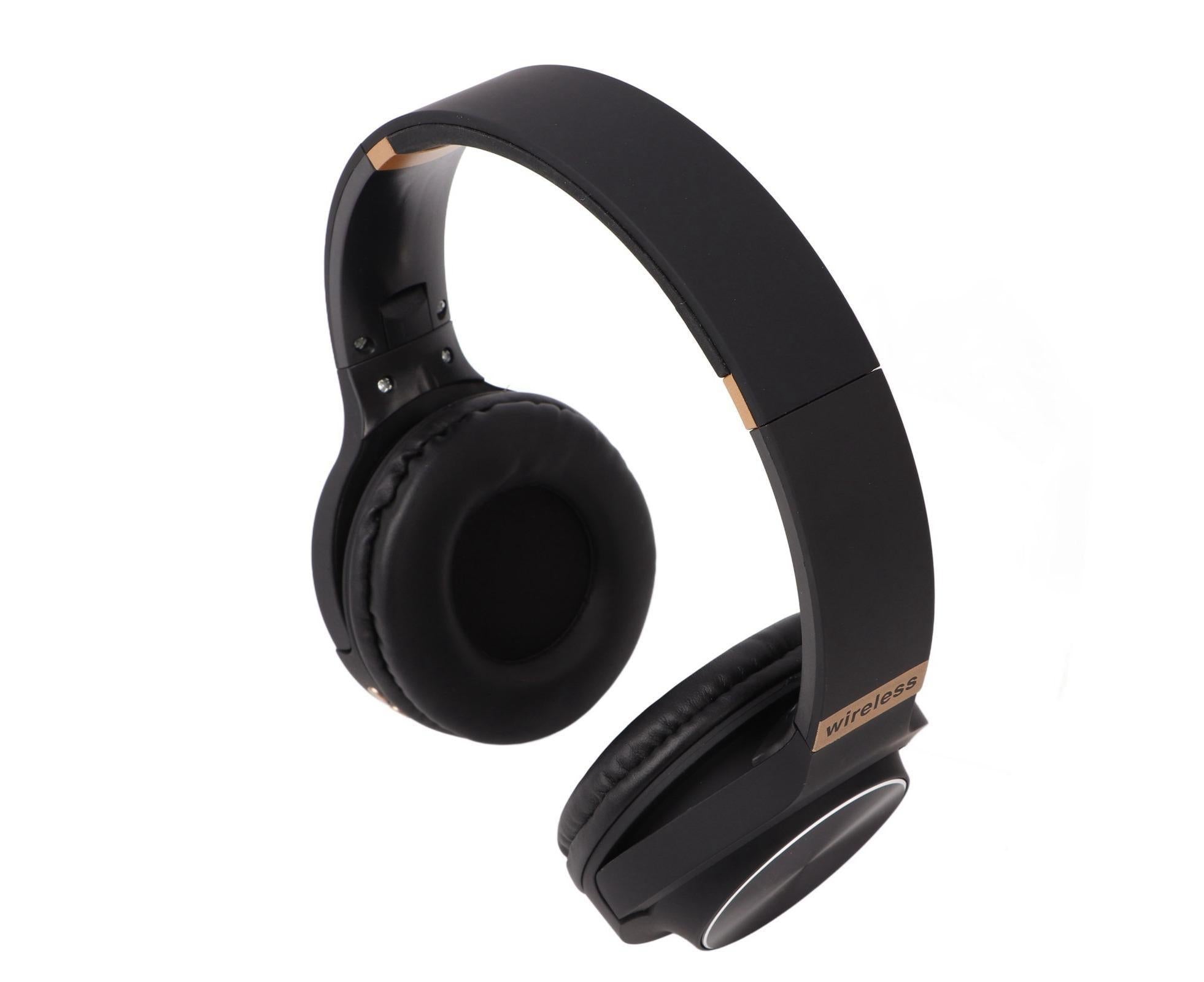 Foldable Bluetooth Headset Multifunction Noise Canceling HiFi Stereo Wireless Bluetooth Headphones Black