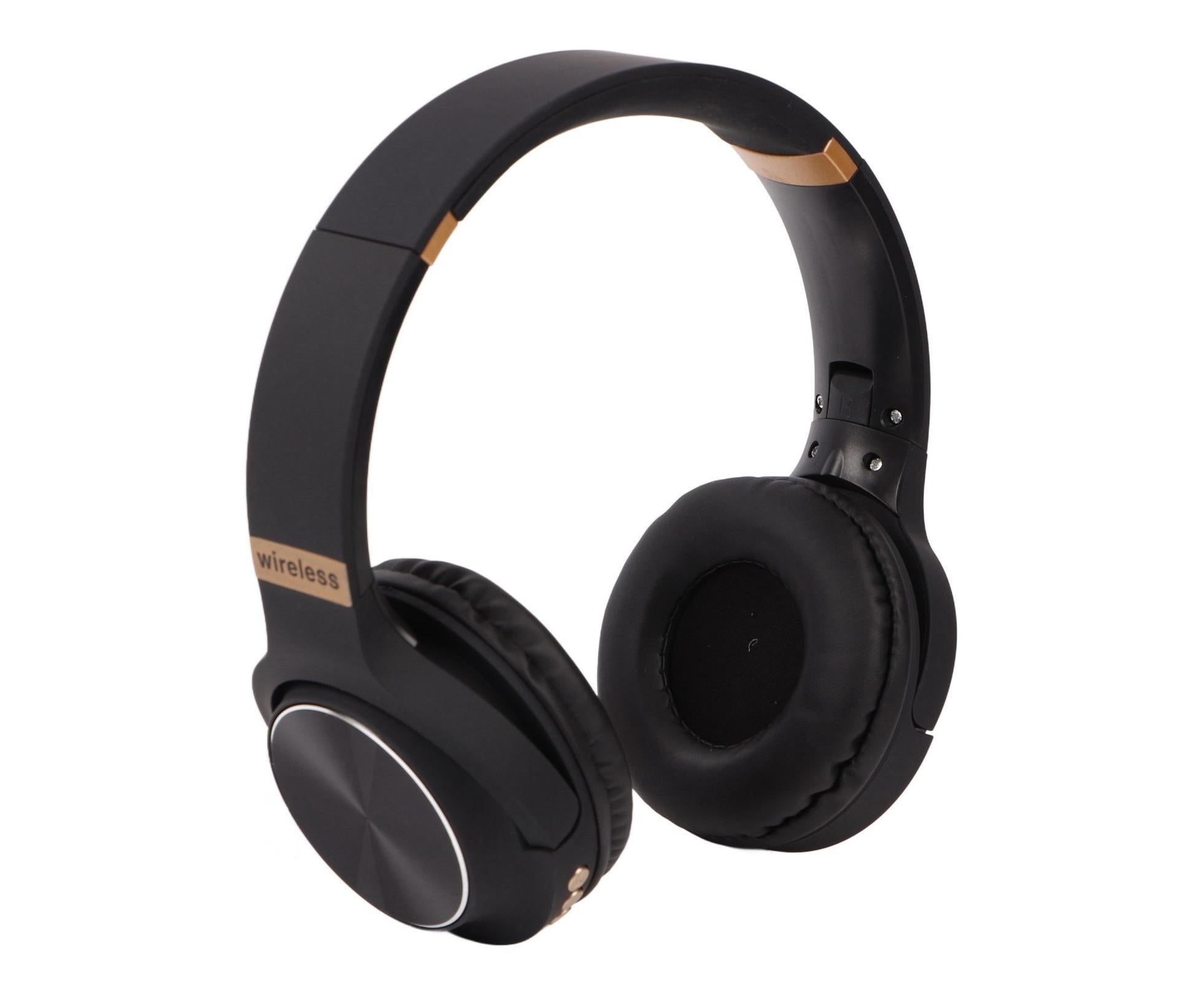 Foldable Bluetooth Headset Multifunction Noise Canceling HiFi Stereo Wireless Bluetooth Headphones Black