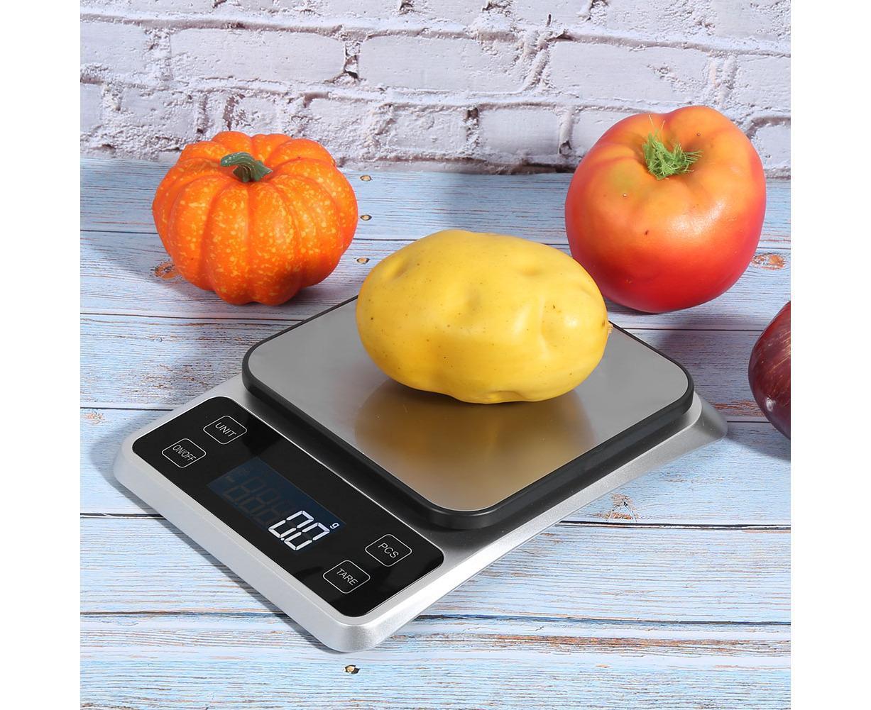 5kg/0.1g Multifunction Stainless Steel Digital Kitchen Scale Electronic Food Weight Scale for Cooking Baking