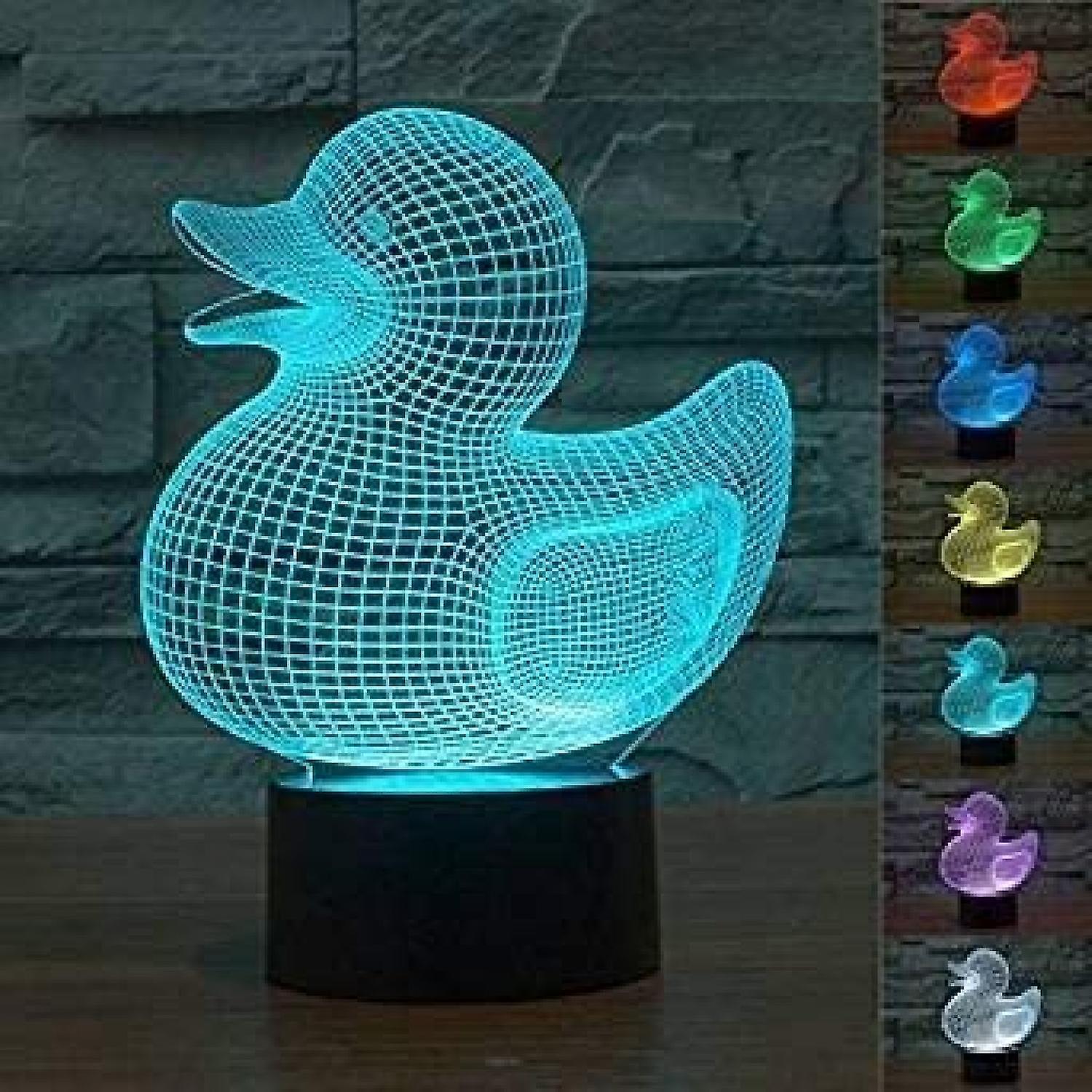3D Duck Night Light Lamp Illusion Night Light 7 Color