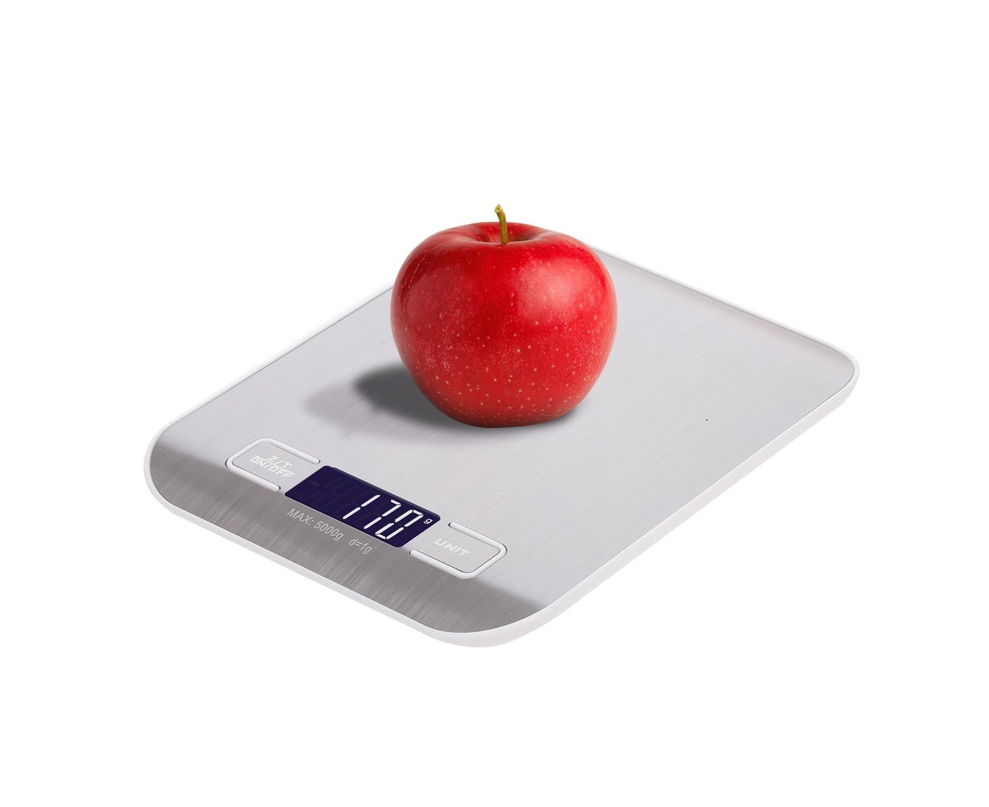 Kitchen Scale Digital Food Scale 5KG Measuring Range for Cooking Baking g lb oz ml kg Milk ml Stainless Steel Rechargeable