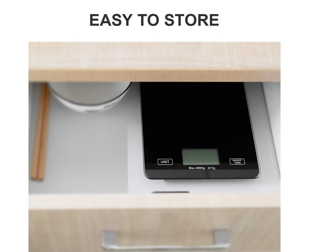 Digital Kitchen Scale Food Scale USB Rechargeable Weight Grams Ounces Tempered Glass Scale for Baking Cooking