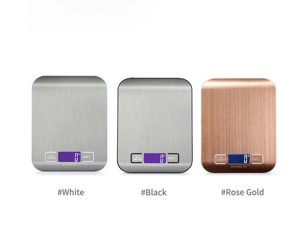 22lb Food Scale Digital Kitchen Scale LCD Display Scale Weight KG G oz ml and lb for Baking and Cooking Stainless Steel Portable Food Scale