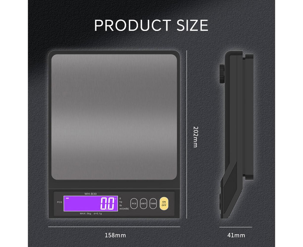Rechargeable Baking Electric Scale IP67 Waterproof High Accurate Kitchen Scale with Counting Tare Zeroing Auto Power Off Unit Conversion
