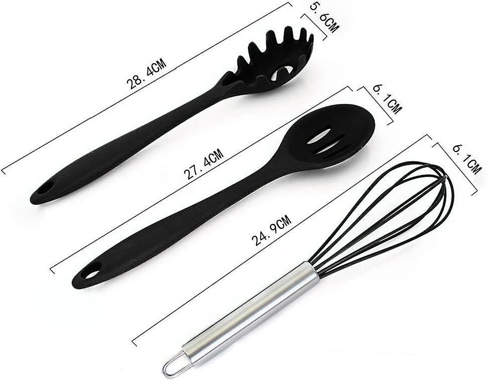 Kitchen Utensils Silicone Set, Bpa-free Silicone Kitchen Utensil Set, Dishwasher secure, Non-stick