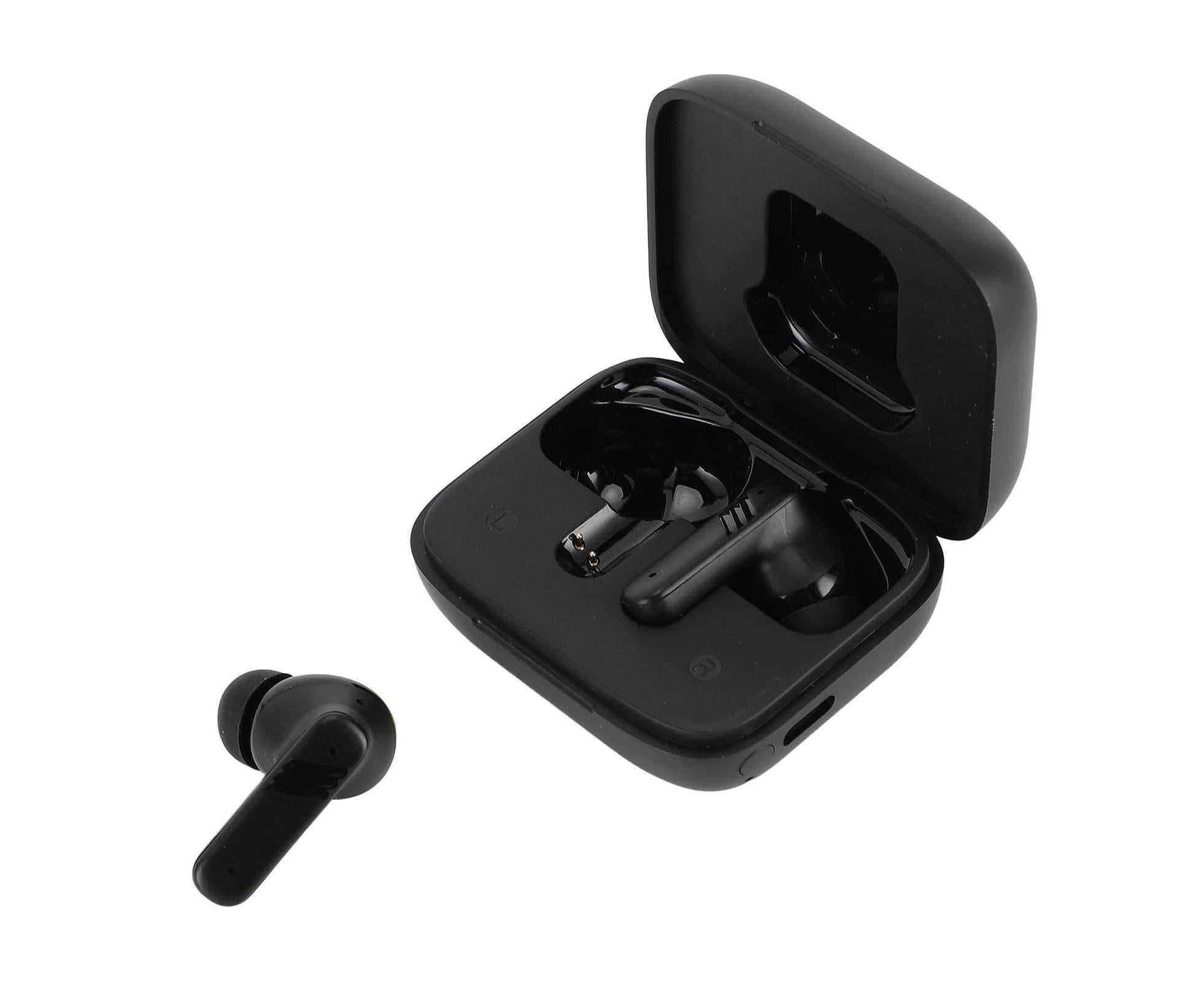Language Translator Earbuds IPX5 Water Proof Noise Cancellation Multifunctional Device Earphone Black