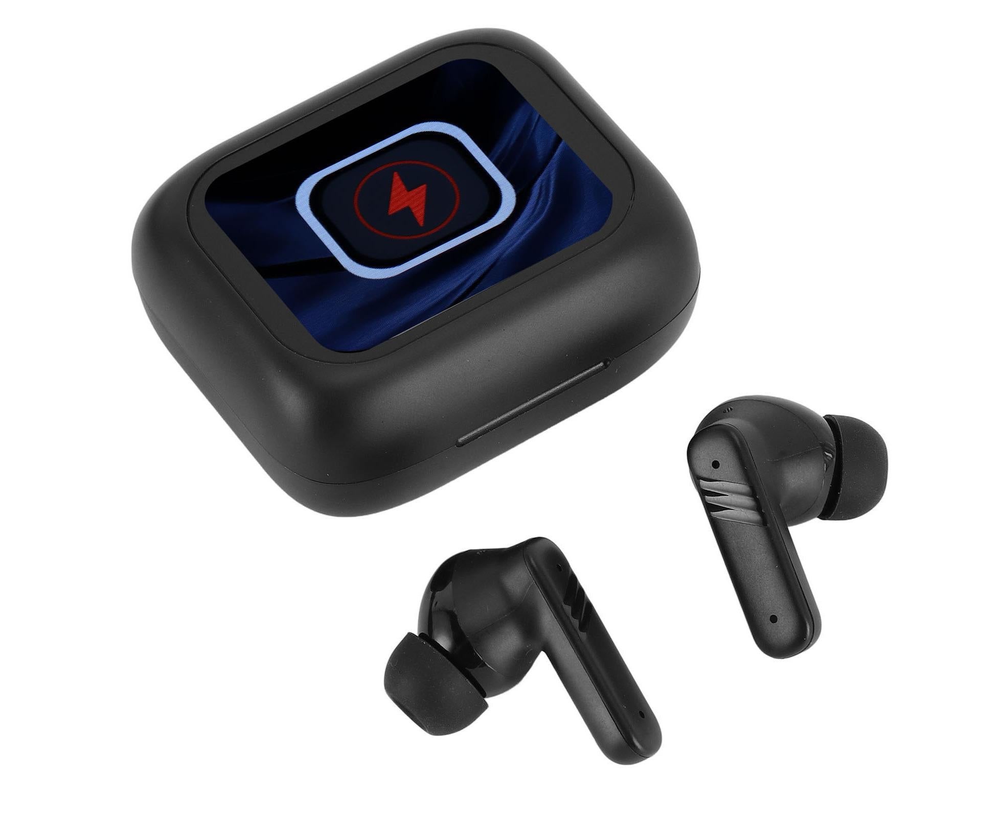 Language Translator Earbuds IPX5 Water Proof Noise Cancellation Multifunctional Device Earphone Black