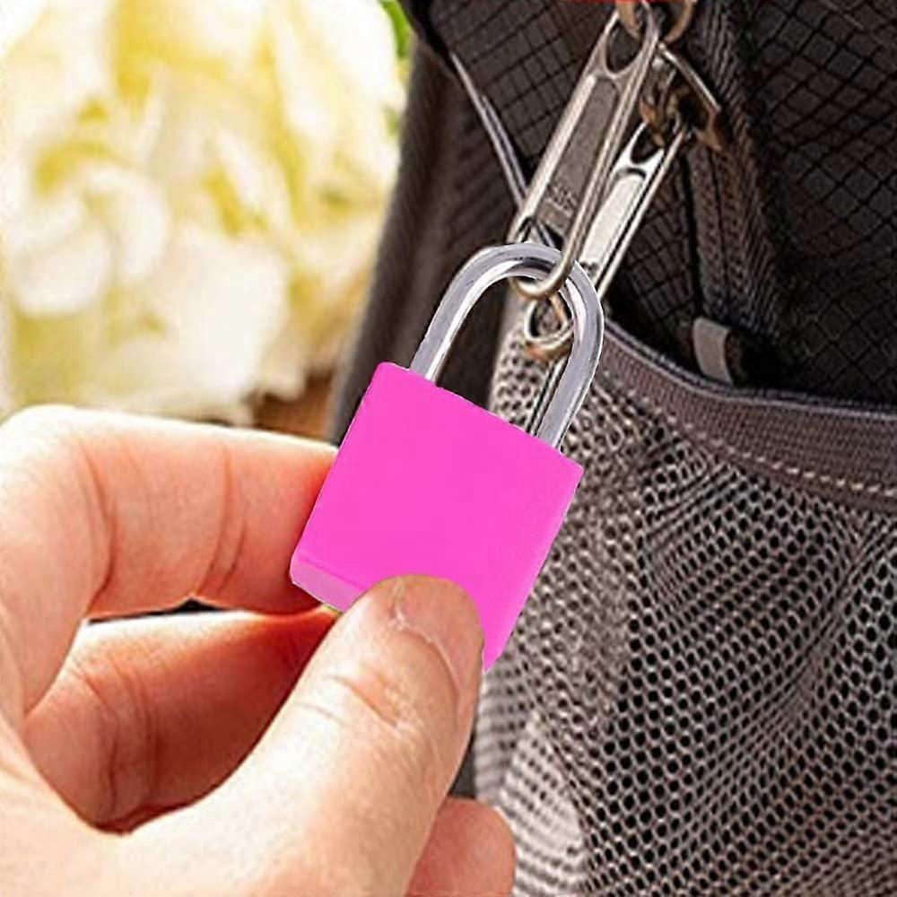 2pcs Mini Luggage Lock with Key - Travel Suitcase Locker Padlock (Black)