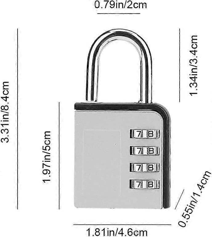 Resettable Combination Padlock - Luggage Travel Suitcase Lock