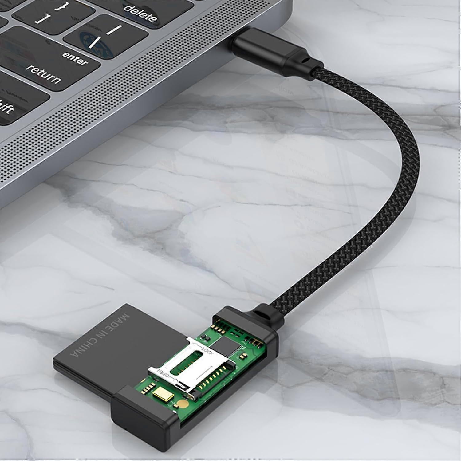 2-in-1 USB & USB-C TF/SD Card Reader Adapter for Laptop, Phone, Tablet