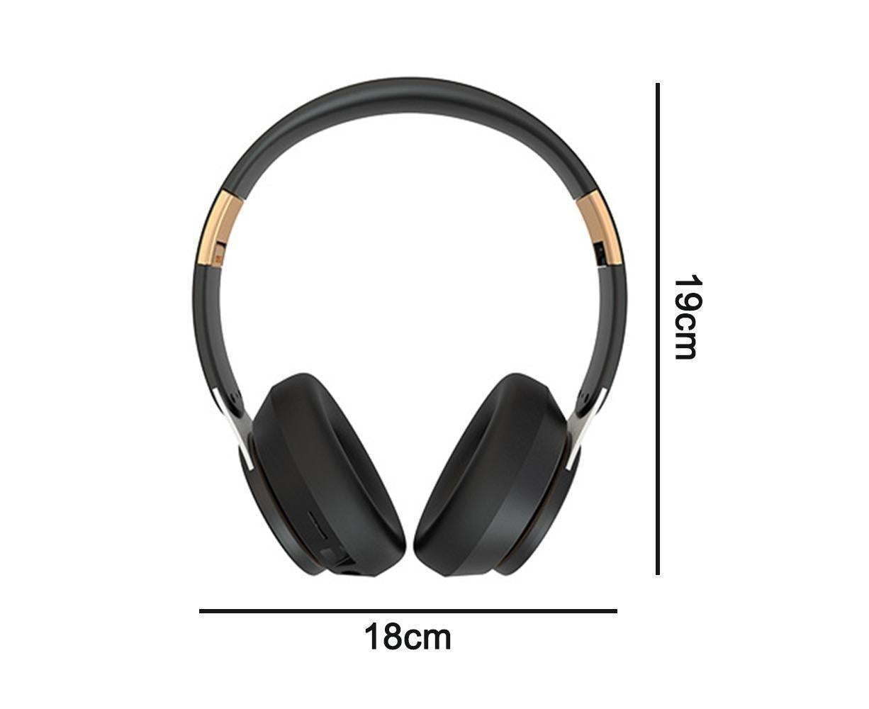 Wireless Headphones - Foldable Stereo - Bluetooth Over Ear Headset with Mic for Sports