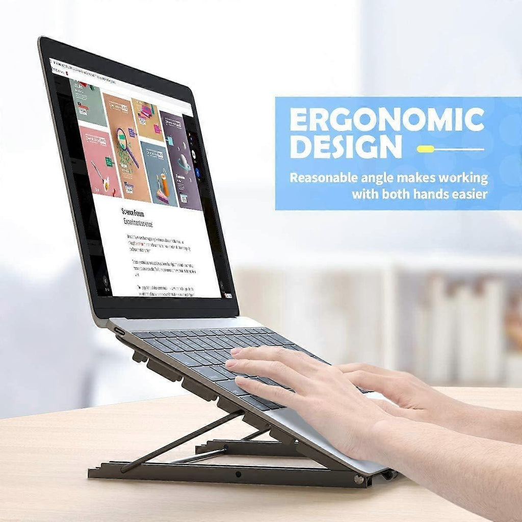 Ventilated Adjustable Laptop Stand, Ergonomic Desk Holder