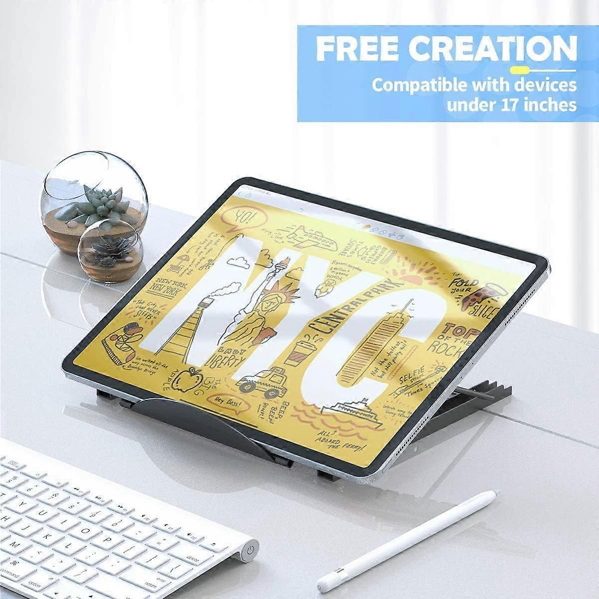 Ventilated Adjustable Laptop Stand, Ergonomic Desk Holder