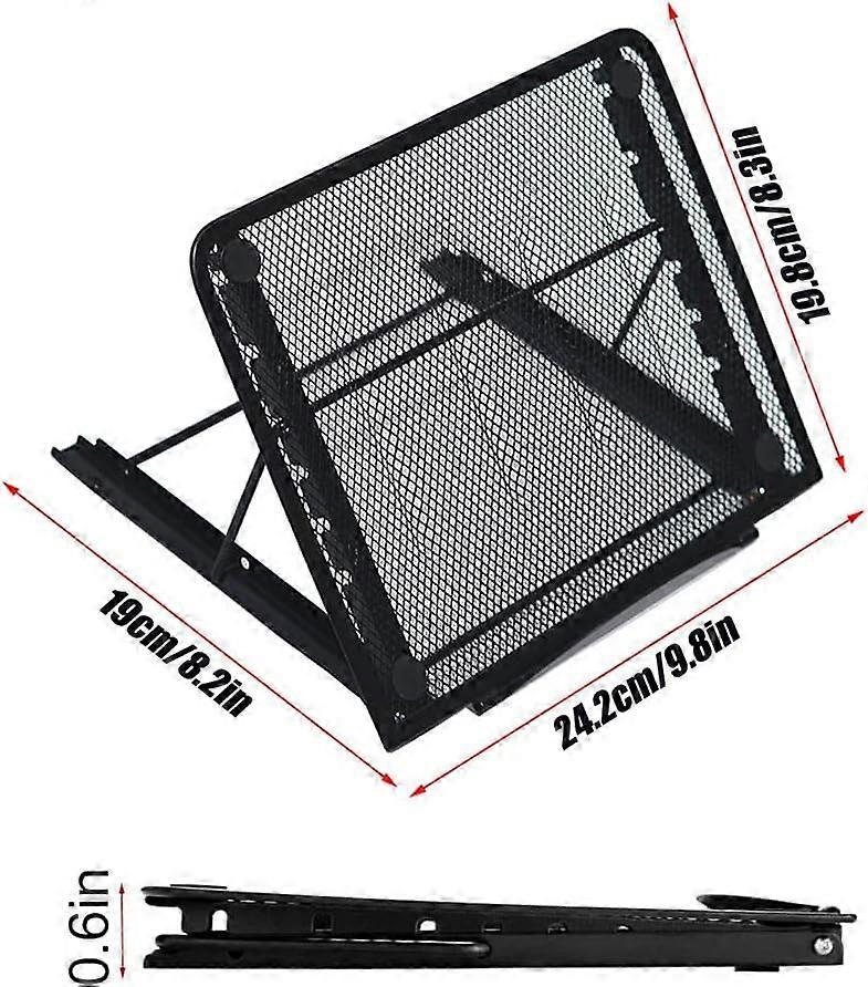 Foldable Aluminum Laptop Stand, Adjustable Ventilated Stand for Laptop/Tablet/Phone