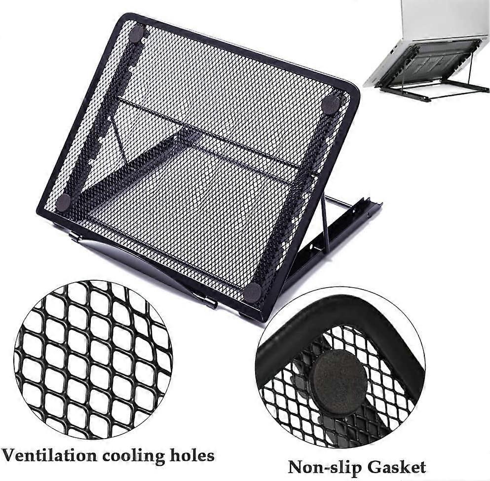 Foldable Aluminum Laptop Stand, Adjustable Ventilated Stand for Laptop/Tablet/Phone
