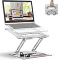 Adjustable Laptop Stand, Ergonomic Laptop Holder - Silver