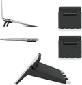 Set of 2 Mini Black Laptop Stands, Invisible Foldable Lightweight Holder for Laptop/Tablet