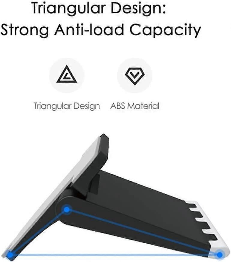 Set of 2 Mini Black Laptop Stands, Invisible Foldable Lightweight Holder for Laptop/Tablet