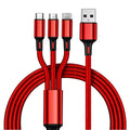 3-in-1 Multi USB Charger Cable for Micro USB Type C and Apple Devices