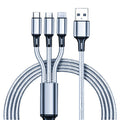 3-in-1 Multi USB Charger Cable for Micro USB Type C and Apple Devices