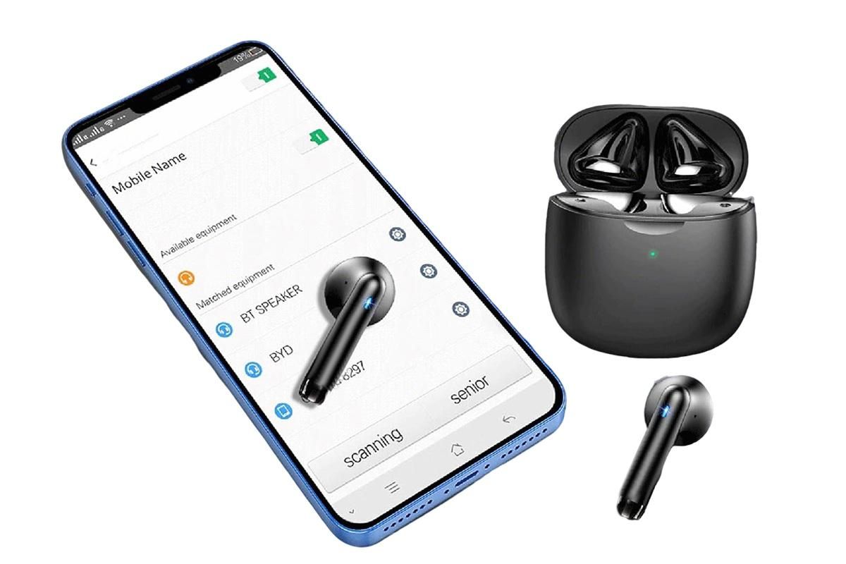Wireless Earbuds Bluetooth 5.3 In-Ear Headphones with Noise Cancelling Mic IPX7 Waterproof Sports Earphones - Black