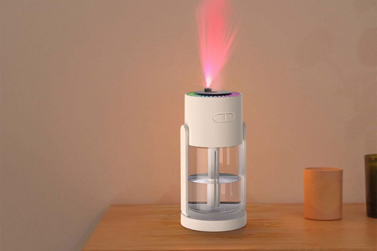 Humidifiers Star Projector with Timer Colorful Lighting Design for Adults Bedroom Decoration - White