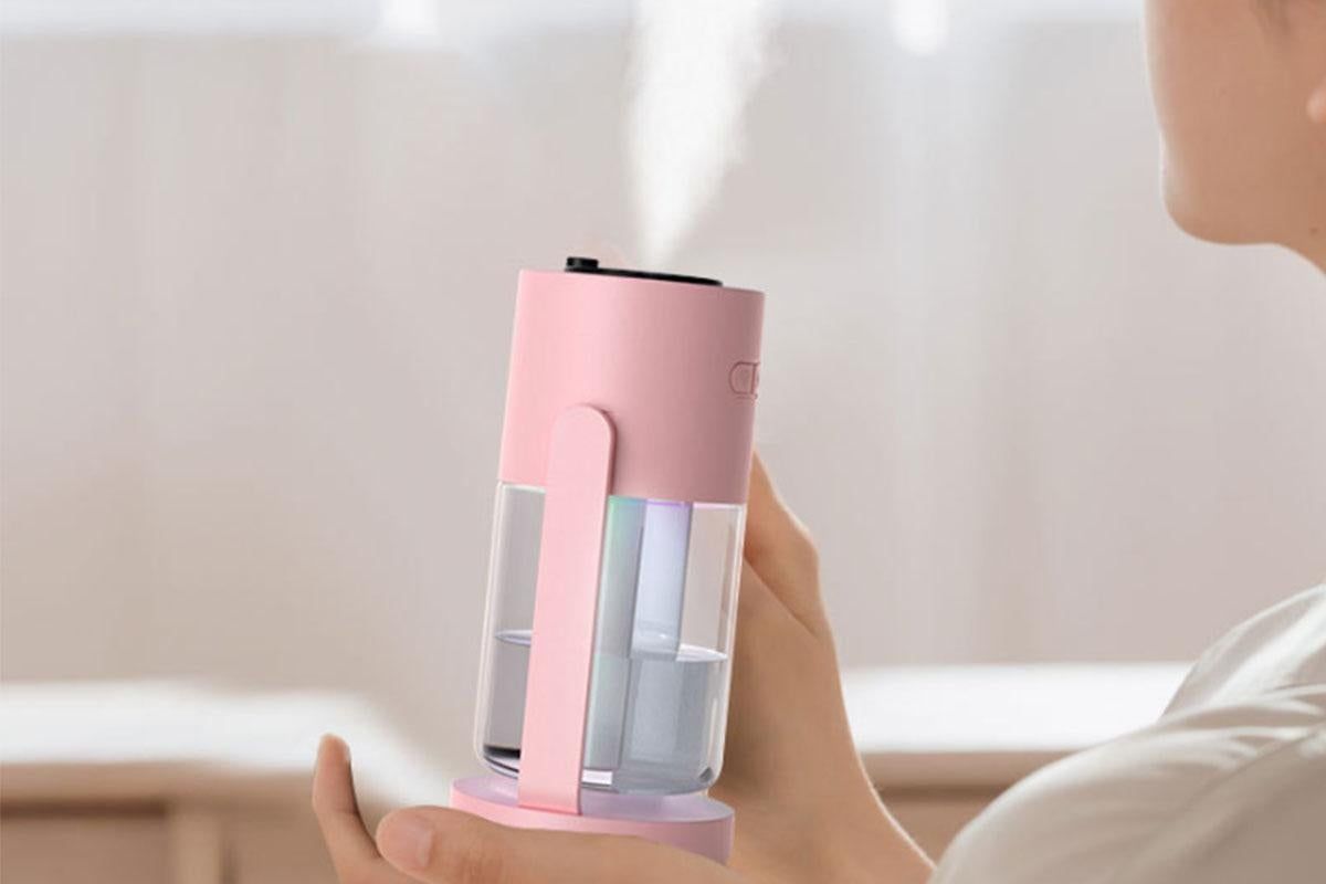 Humidifiers Star Projector with Timer Colorful Lighting Design for Adults Bedroom Decoration - Pink