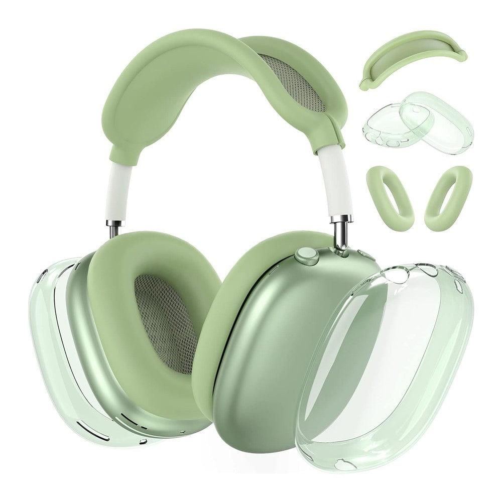 For Apple AirPods Max Headphones Protective Case Silicone Sleeves Full Set Cover Green