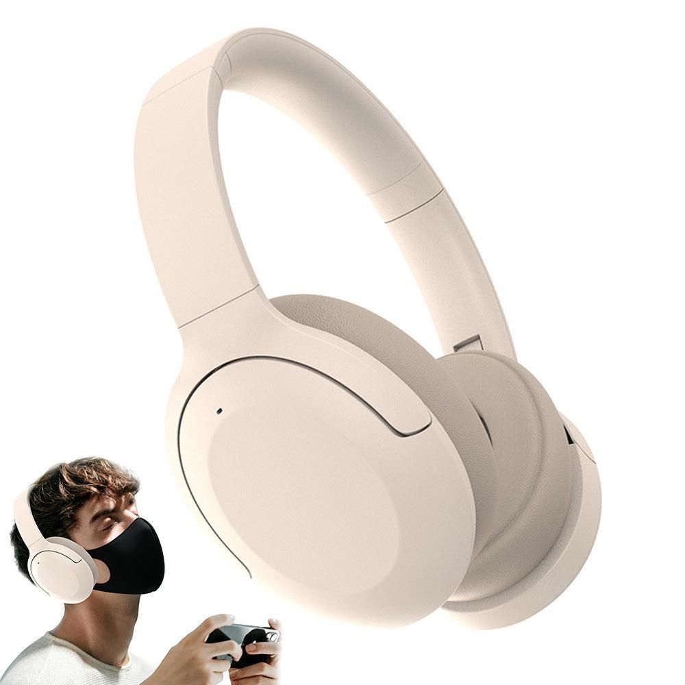 Active Noise Canceling Bluetooth Headphones Over-Ear Wireless Headset Khaki