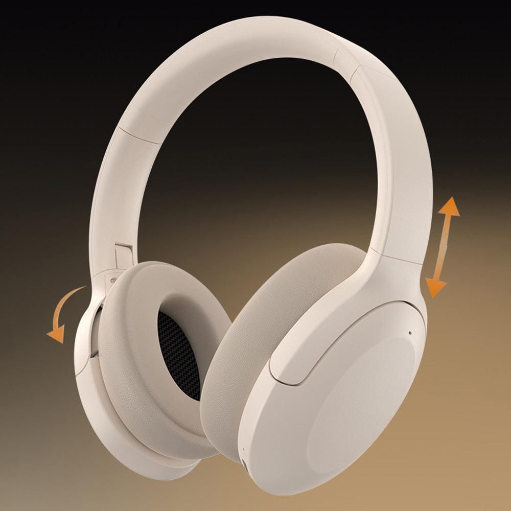 Active Noise Canceling Bluetooth Headphones Over-Ear Wireless Headset Khaki