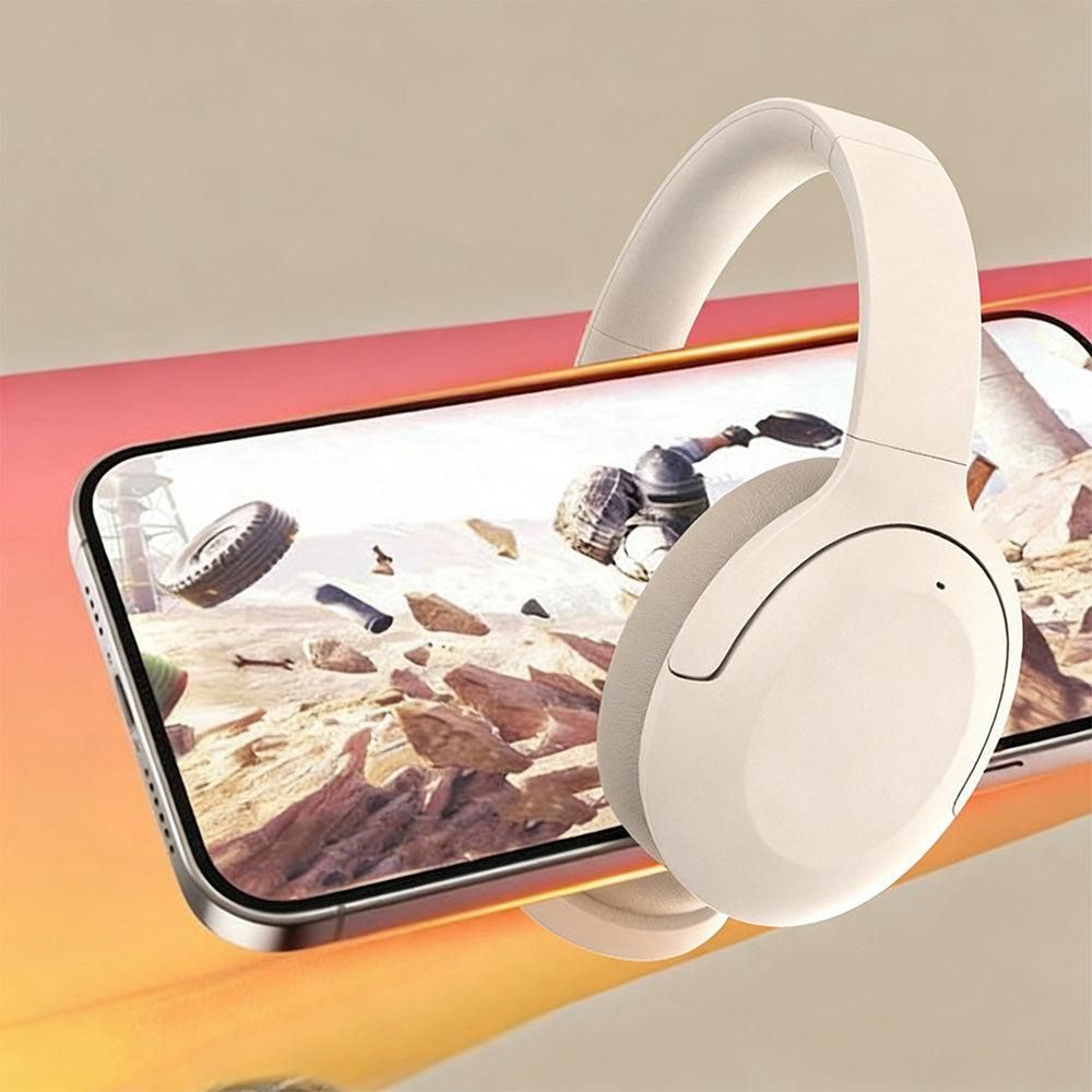 Active Noise Canceling Bluetooth Headphones Over-Ear Wireless Headset Khaki