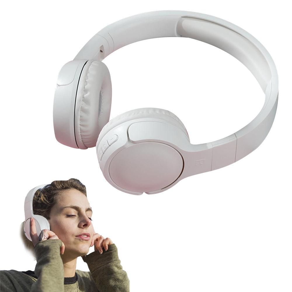 Rechargeable Bluetooth Wireless Headphones On-Ear Stereo Headset Red
