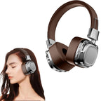 Foldable Wireless Bluetooth Headphone Classic Head-worn Stereo Headphone Silver