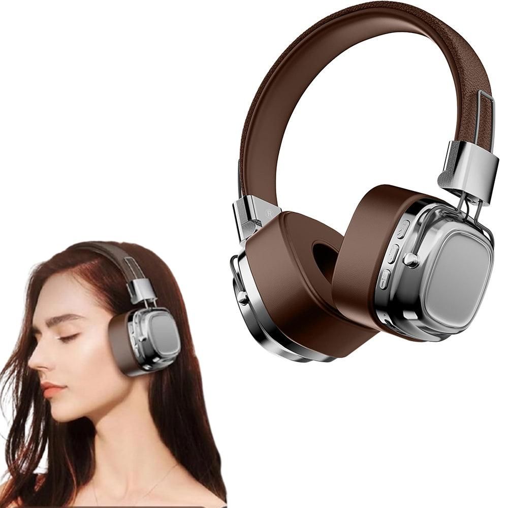 Foldable Wireless Bluetooth Headphone Classic Head-worn Stereo Headphone Silver