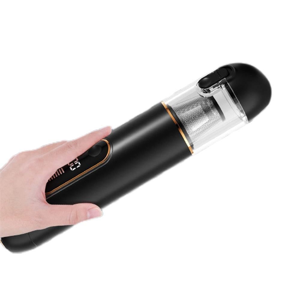 2-Mode Adjustable Cordless Handhtaeld Vacuum Cleaner Set Portable Digital Display Dust Cleaner for Car Home Black