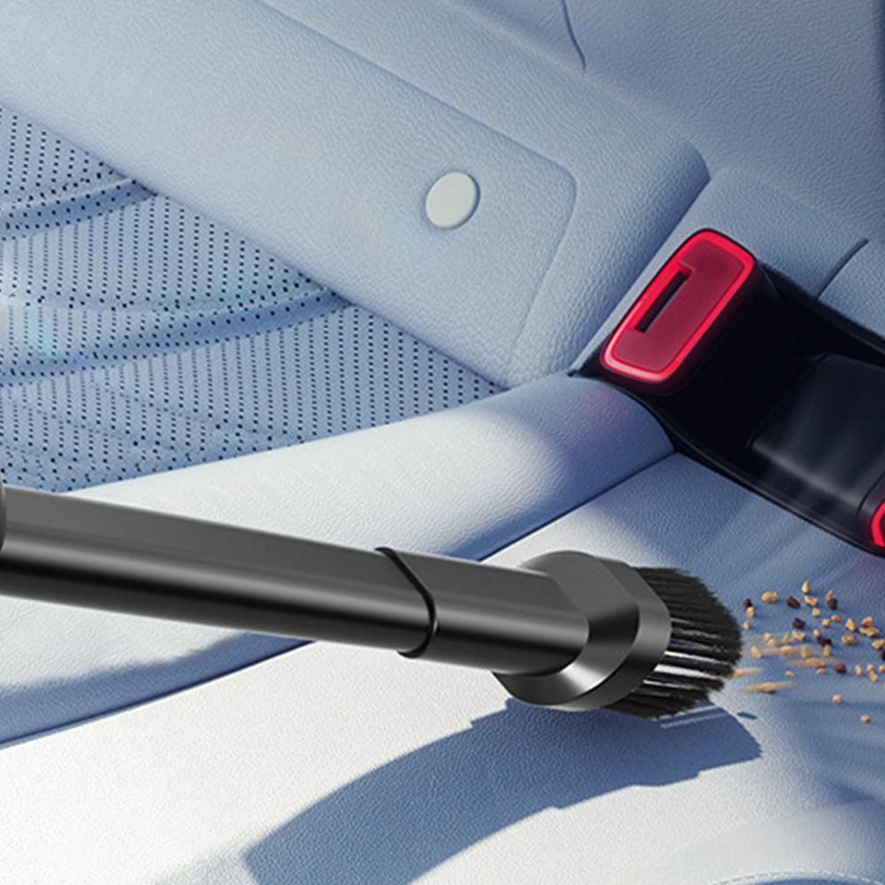 2-Mode Adjustable Cordless Handhtaeld Vacuum Cleaner Set Portable Digital Display Dust Cleaner for Car Home Black