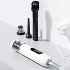 2-Mode Adjustable Cordless Handhtaeld Vacuum Cleaner Set Portable Digital Display Dust Cleaner for Car Home White