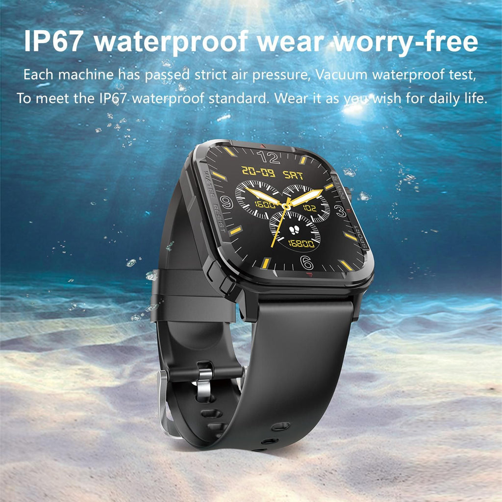 Smart Watch 1.85 inch Square Screen IP67 45*39mm 1pc (Green)