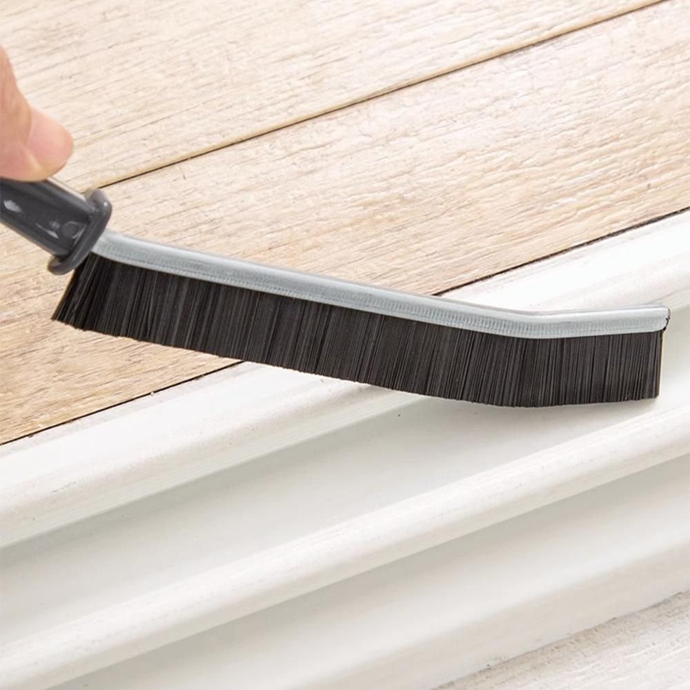 4Pcs Gap Cleaning Brush Crevice Cleaning Tool Multifunctional Brushes for Household Shutter Door Window Track -Black