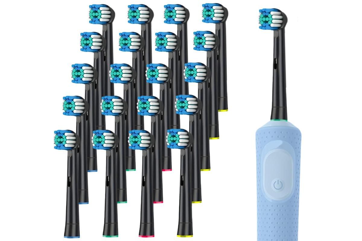 40 Pack Replacement Heads Compatible with Oral B Soft Electric Toothbrush Heads