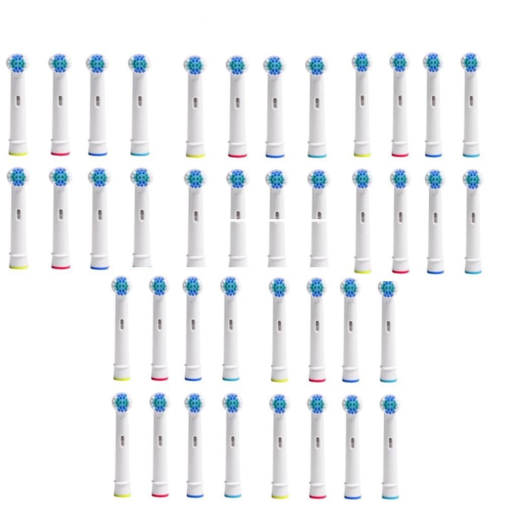 40pcs 3D Whitening Replacement Brush Heads Compatible with Oral-B Toothbrush