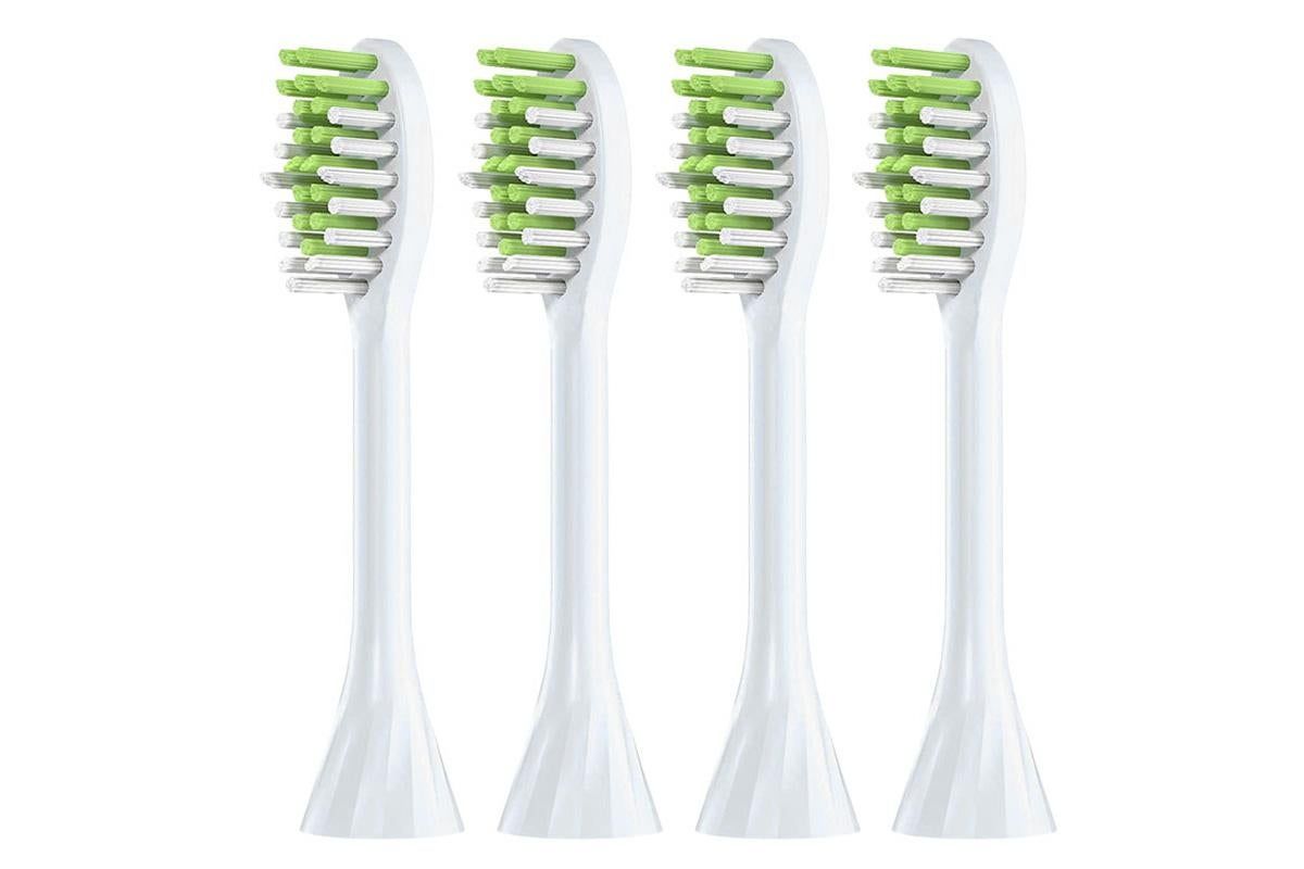 4Pcs Replacement Toothbrush Heads Compatible with Philips Series Soft Bristles -White