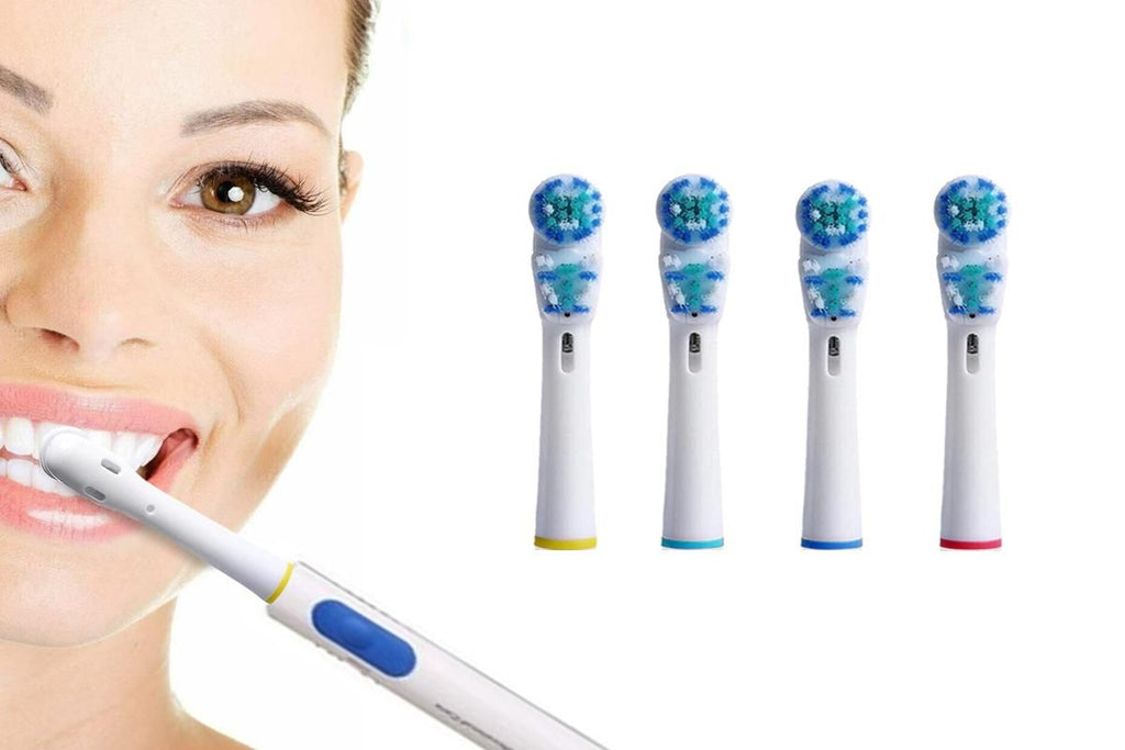 4 Piece Best Double Clean Replacement Brush Heads Compatible With Oral-B