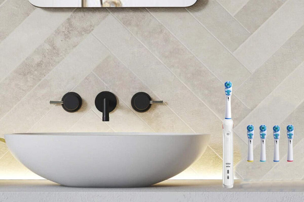4 Piece Best Double Clean Replacement Brush Heads Compatible With Oral-B
