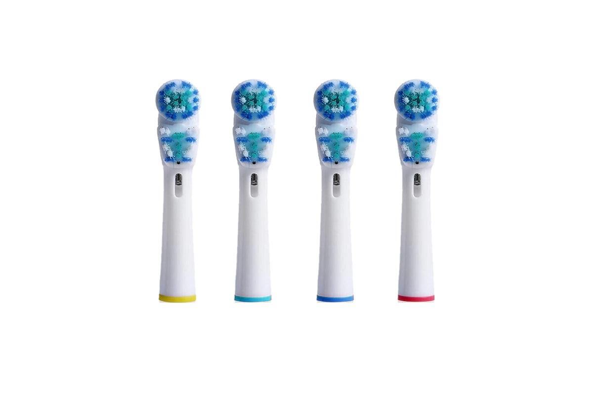 4 Piece Best Double Clean Replacement Brush Heads Compatible With Oral-B