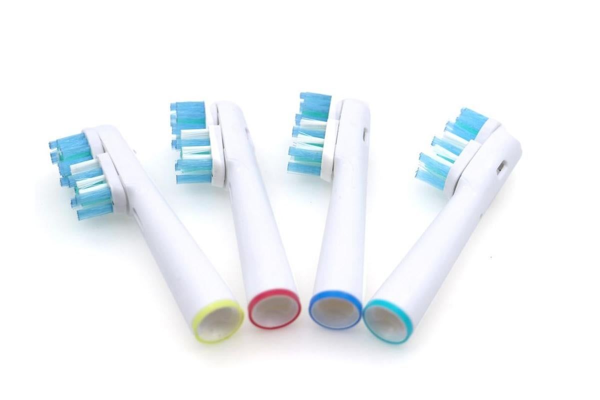 4 Piece Best Double Clean Replacement Brush Heads Compatible With Oral-B