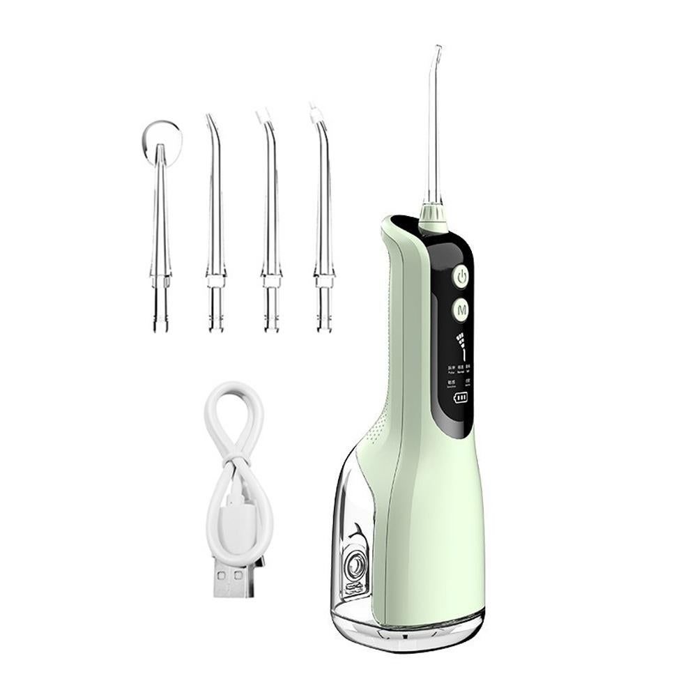 Cordless Water Flosser Teeth Cleaner 300ML Dental Flosser with 4 Jet Tips -Black