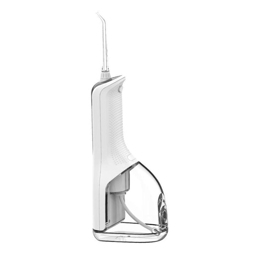 Cordless Water Flosser Teeth Cleaner 300ML Dental Flosser with 4 Jet Tips -White