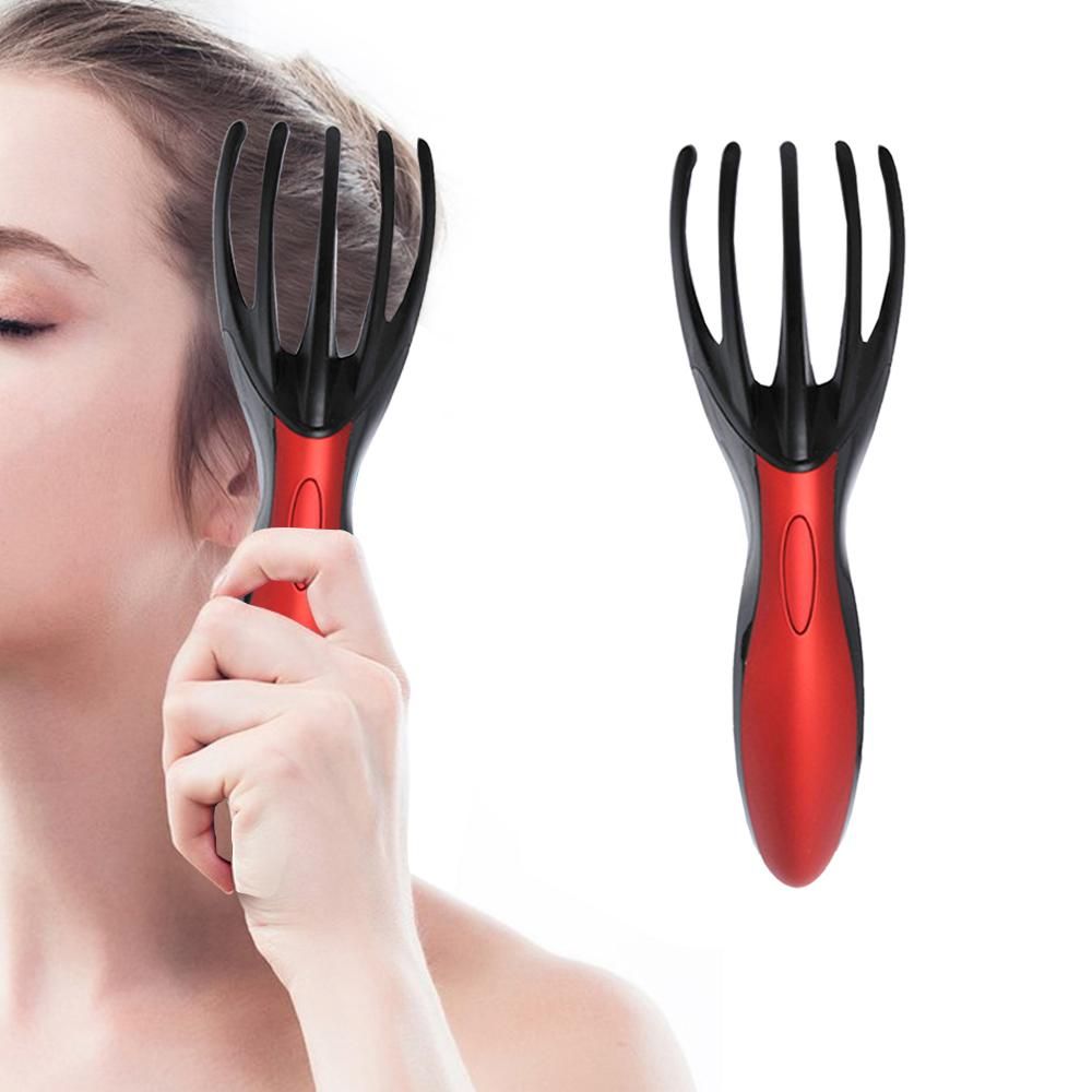 Finger Gripper Claw Massager Electric Head Massager Octopus Scalp Stress Relax -White