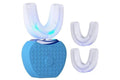 U-Shaped Electric Toothbrush 360-degree Sonic Cleaning Tooth Brush for Adults-blue